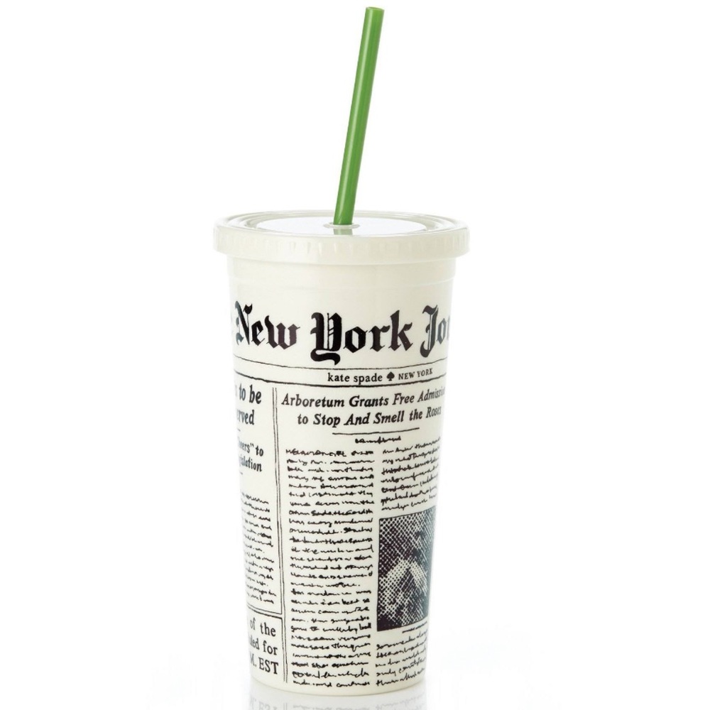 NWOT Kate Spade Newspaper Tumbler